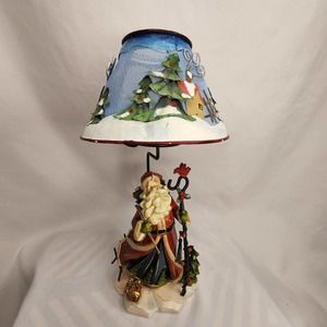 Holiday Christmas Old St. Nick Candleholder with votive Home Interiors Gifts GTC